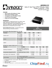 Datasheet AWS5503-S15 manufacturer Anadigics